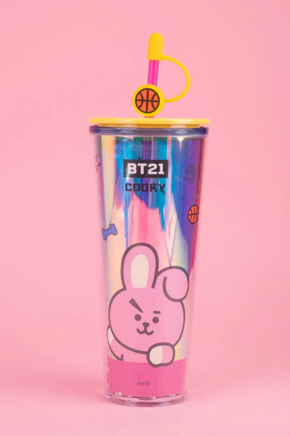 BT21 Lisanslı Çift Cidarlı Pipetli Şişe (800ml) - Cooky