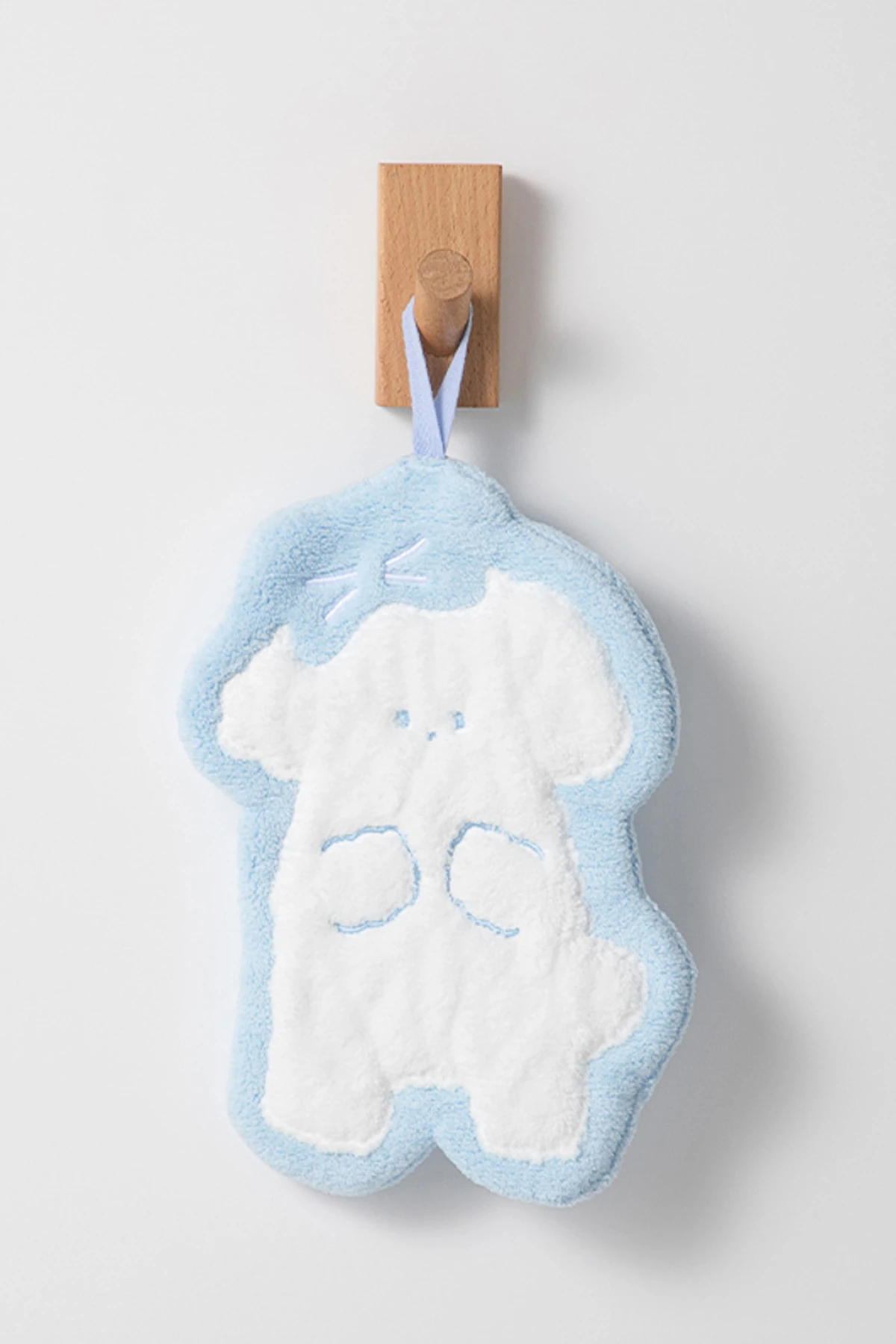 Miniso Lisanslı Hayvan Serisi El Havlusu – Mavi Renkli 18x22 cm Küçük Mutfak Banyo Havlusu
