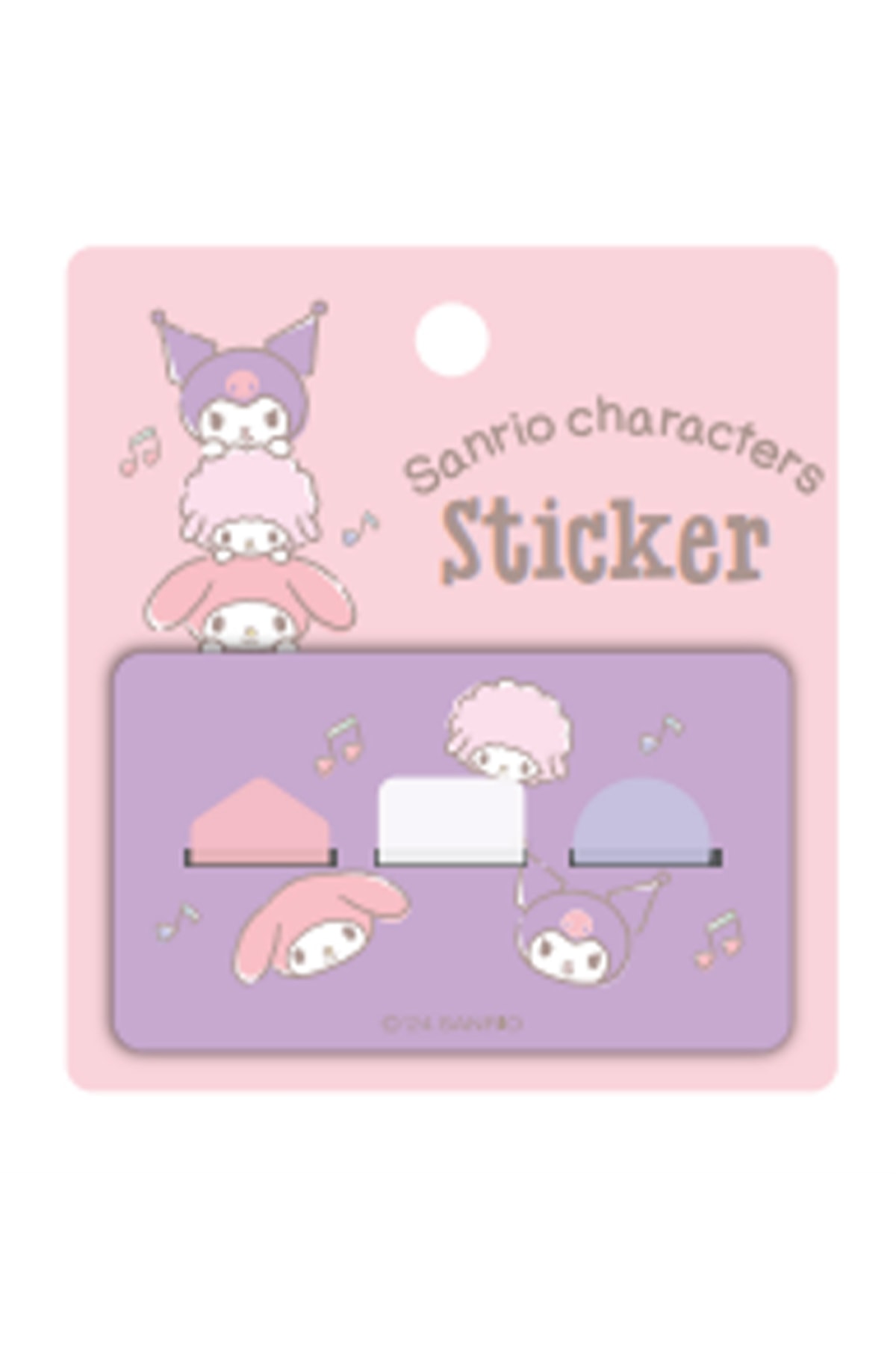 Sanrio Lisanslı Stacking Fun Serisi Kart Yapışkan Notlar (3*20 Yaprak, Sanrio Karakterleri)