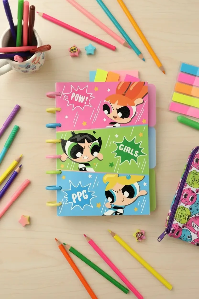 Powerpuff Girls Lisanslı Sert Kapak Spiralli Defter (80 yaprak)