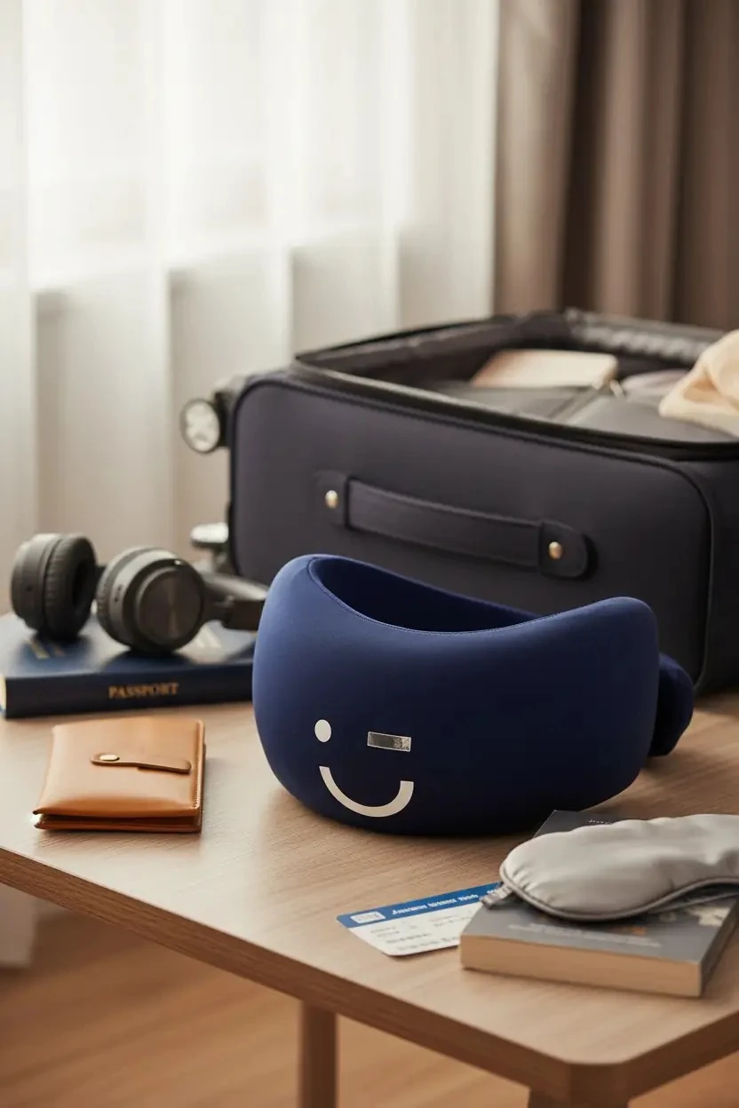 Miniso Lisanslı Lacivert Hafızalı Köpük Boyun Destek Pedi 23 Cm – Ergonomik Konfor