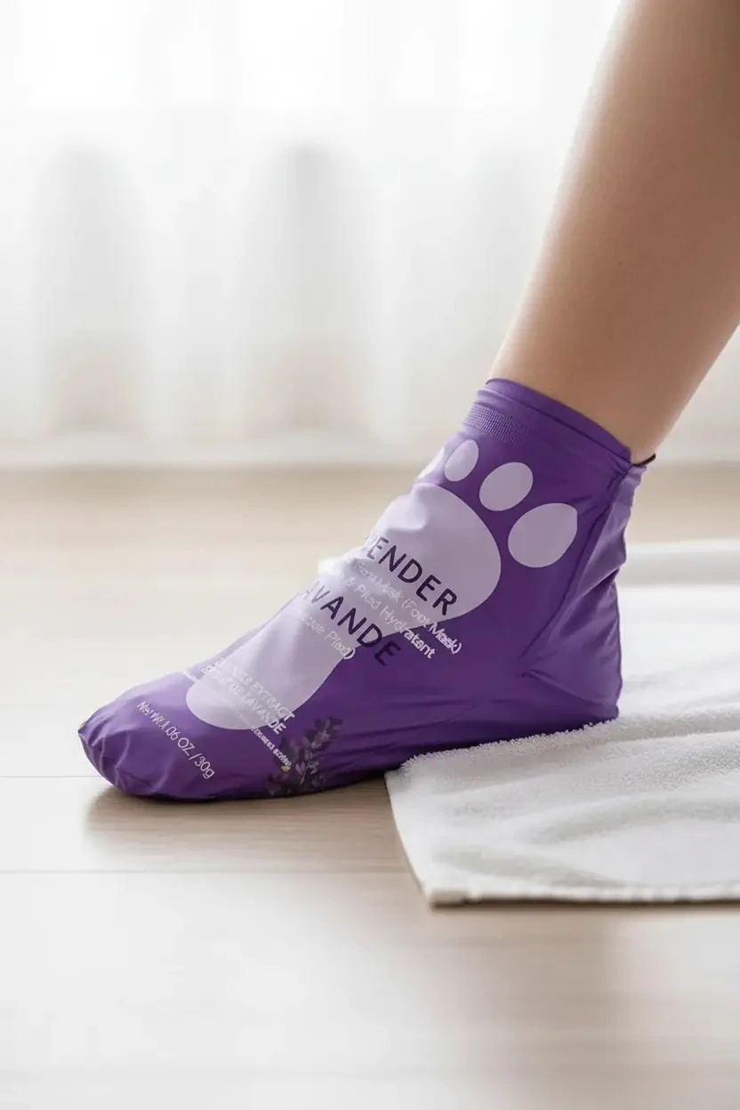 Miniso Lisanslı Lavanta Özlü Nemlendirici Ayak Maskesi – Sertleşmiş Topuk Yumuşatıcı Çorap Tipi Bakım 1 Adet