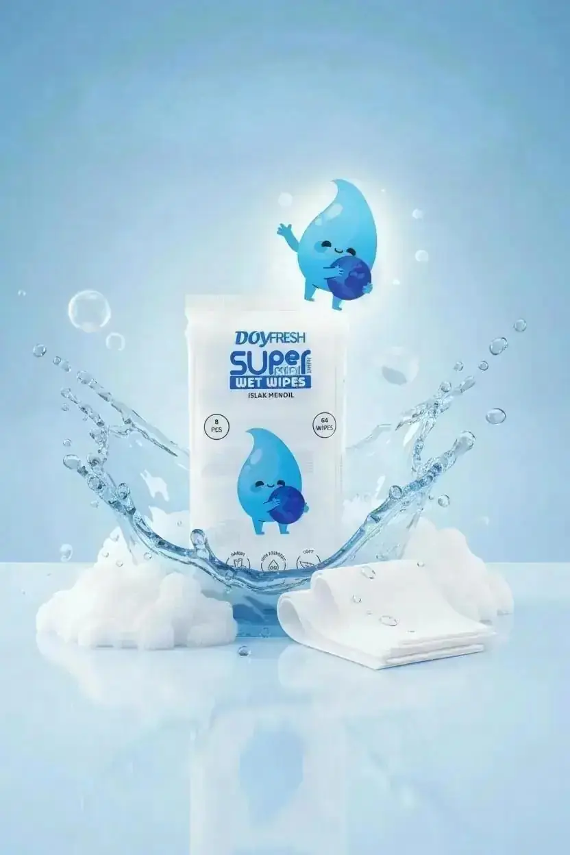 MINISO Doyfresh Super 8'li Mini Islak Mendil Seti – Anti-Alerjik & Alkol İçermez