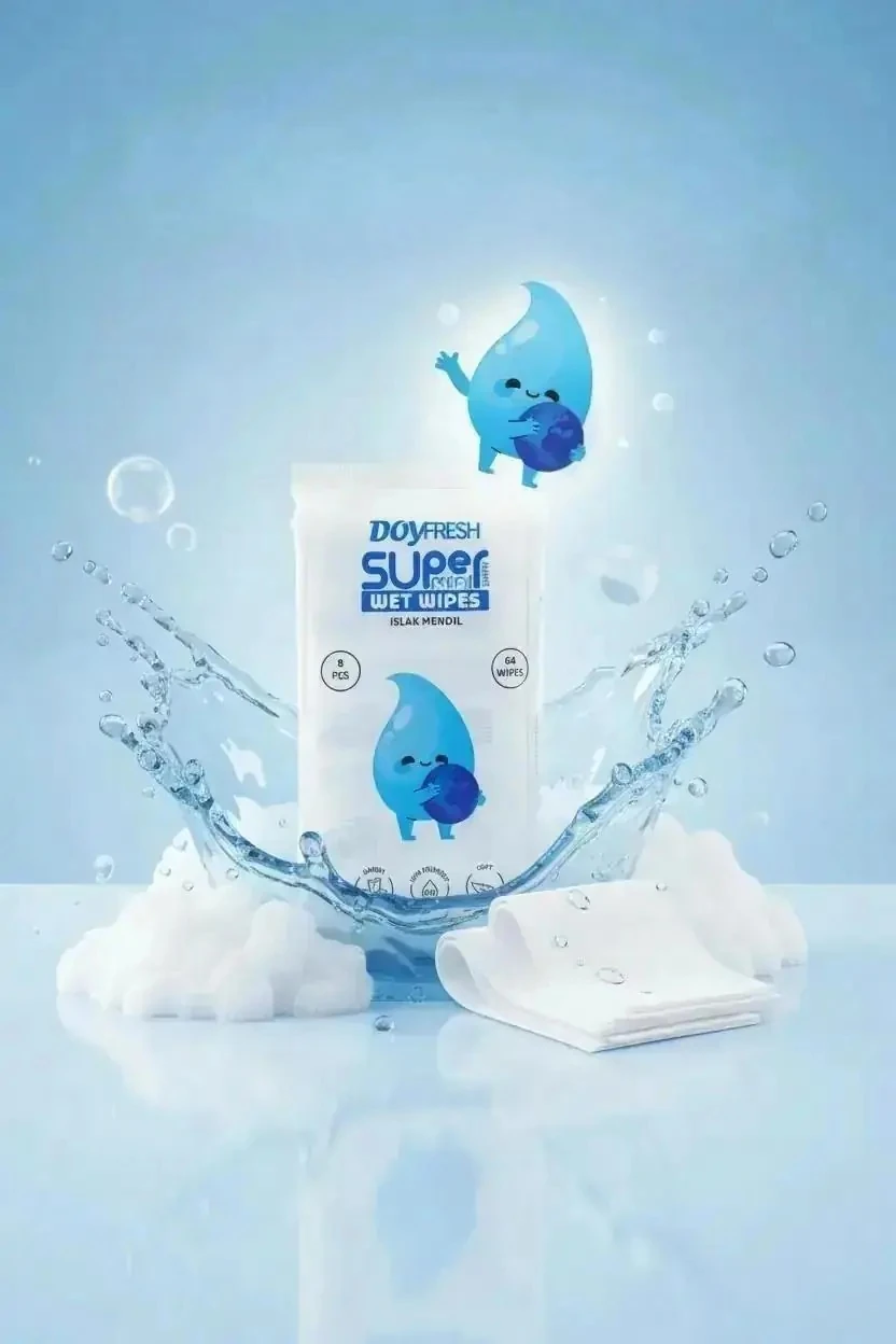 Doyfresh Super 8'li Mini Islak Mendil Seti – Anti-Alerjik & Alkol İçermez