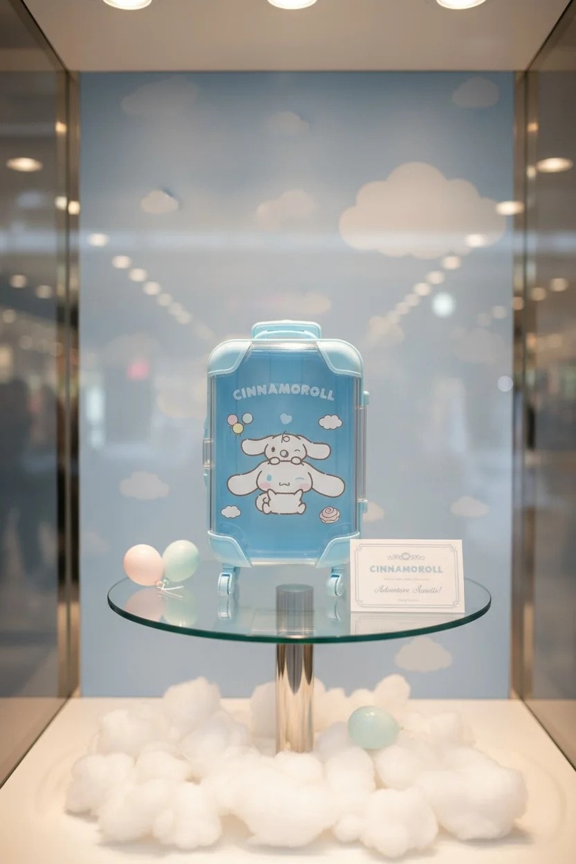Sanrio Lisanslı Cinnamoroll Mini Bavul Saklama Kutusu