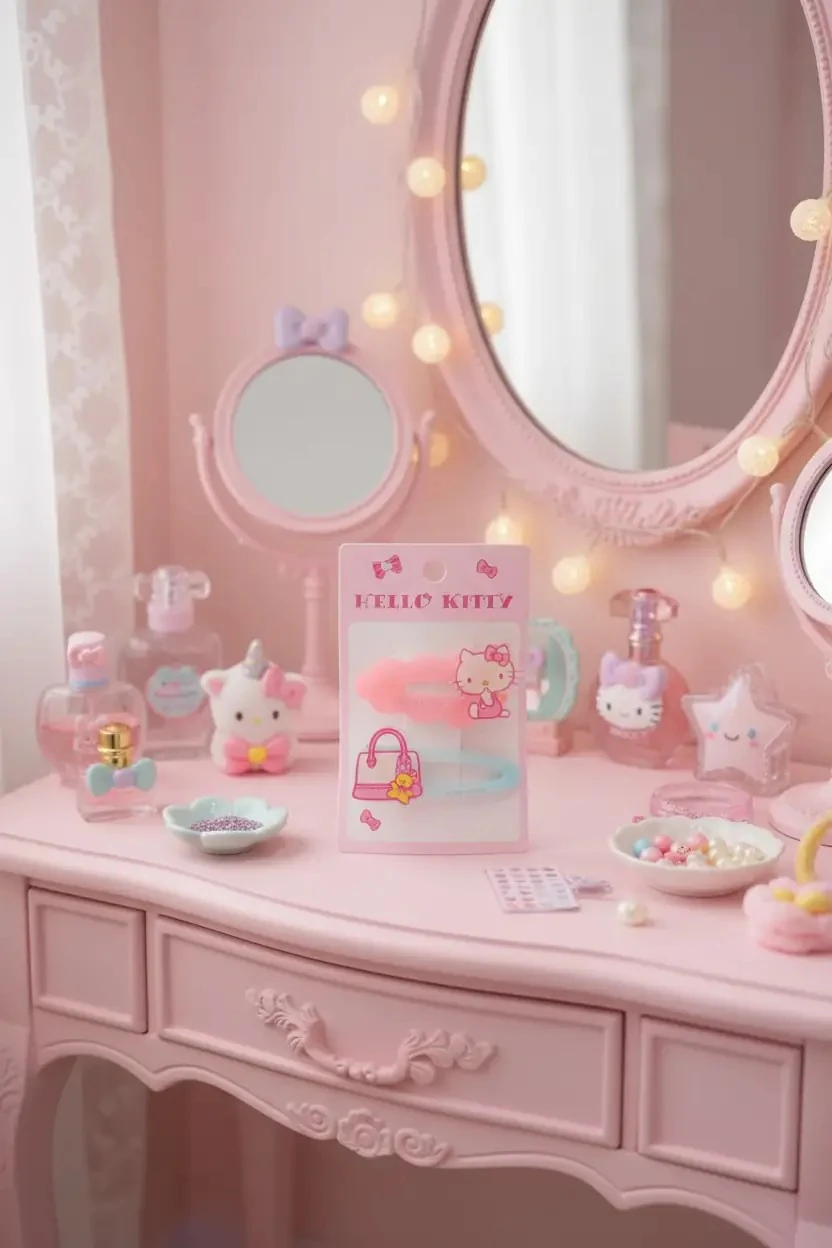 Sanrio Lisanslı Hello Kitty Figürlü Saç Klipsi 11,5 Cm – 2 Adet Sevimli Renkli Tasarım