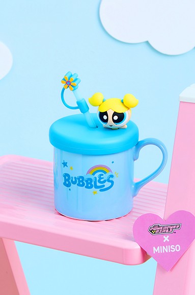 Powerpuff Girls Lisanslı  Süslemeli ve Pipetli Seramik Kupa