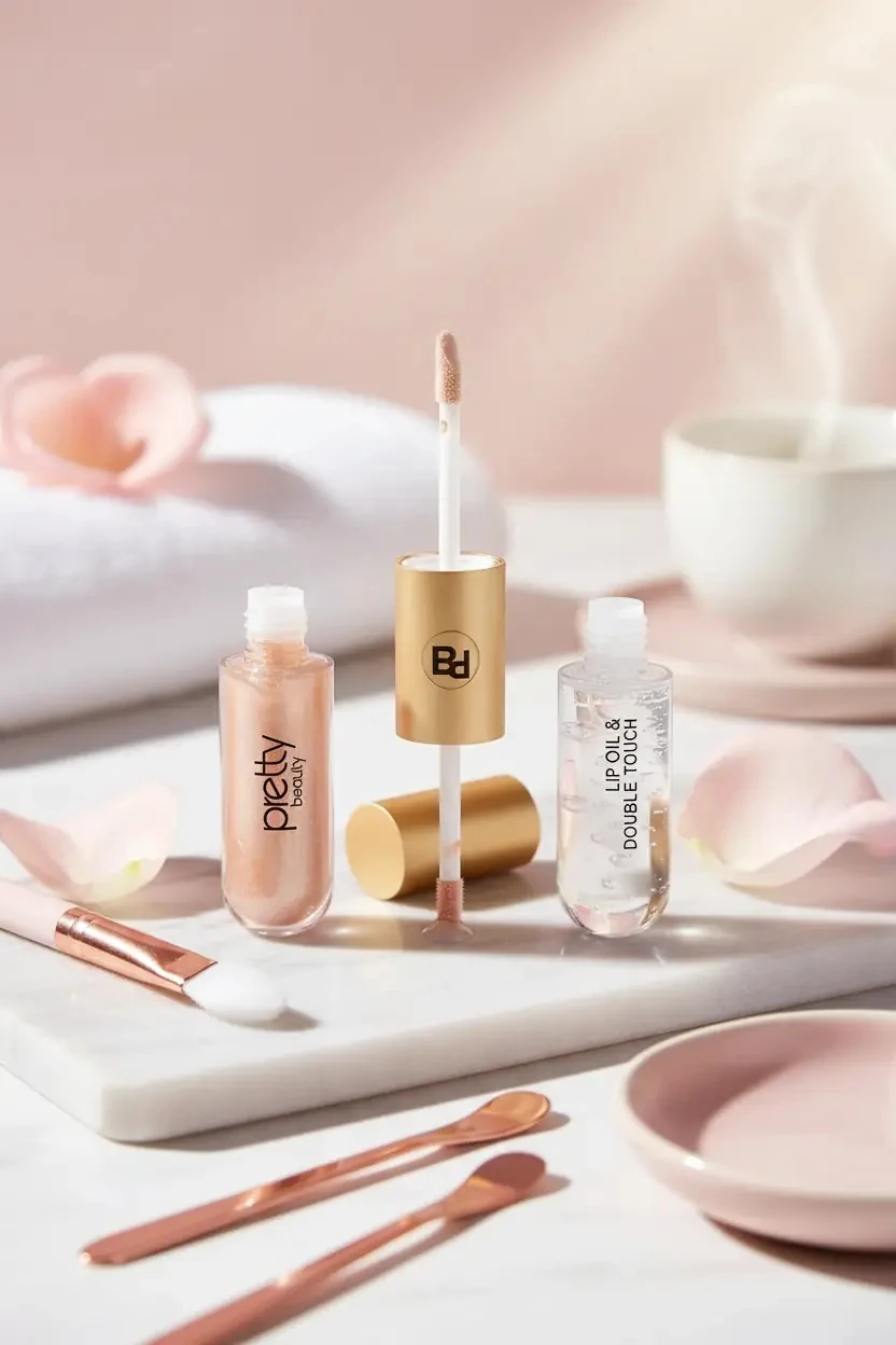 Pretty Beauty Çift Taraflı Gloss Ruj ve Lip Oil – Nemlendirici Etkili Parlak Dudak Makyajı Pb-408B-01