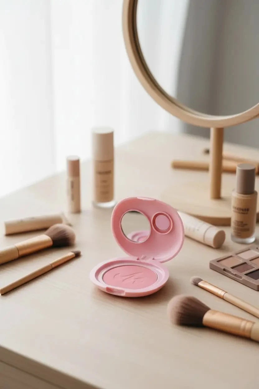 Miniso Lisanslı Minimalist Serisi Toz Allık No 02 - Yumuşak Pembe Tonlu ve Dahili Aynalı Doğal Canlılık Veren Allık