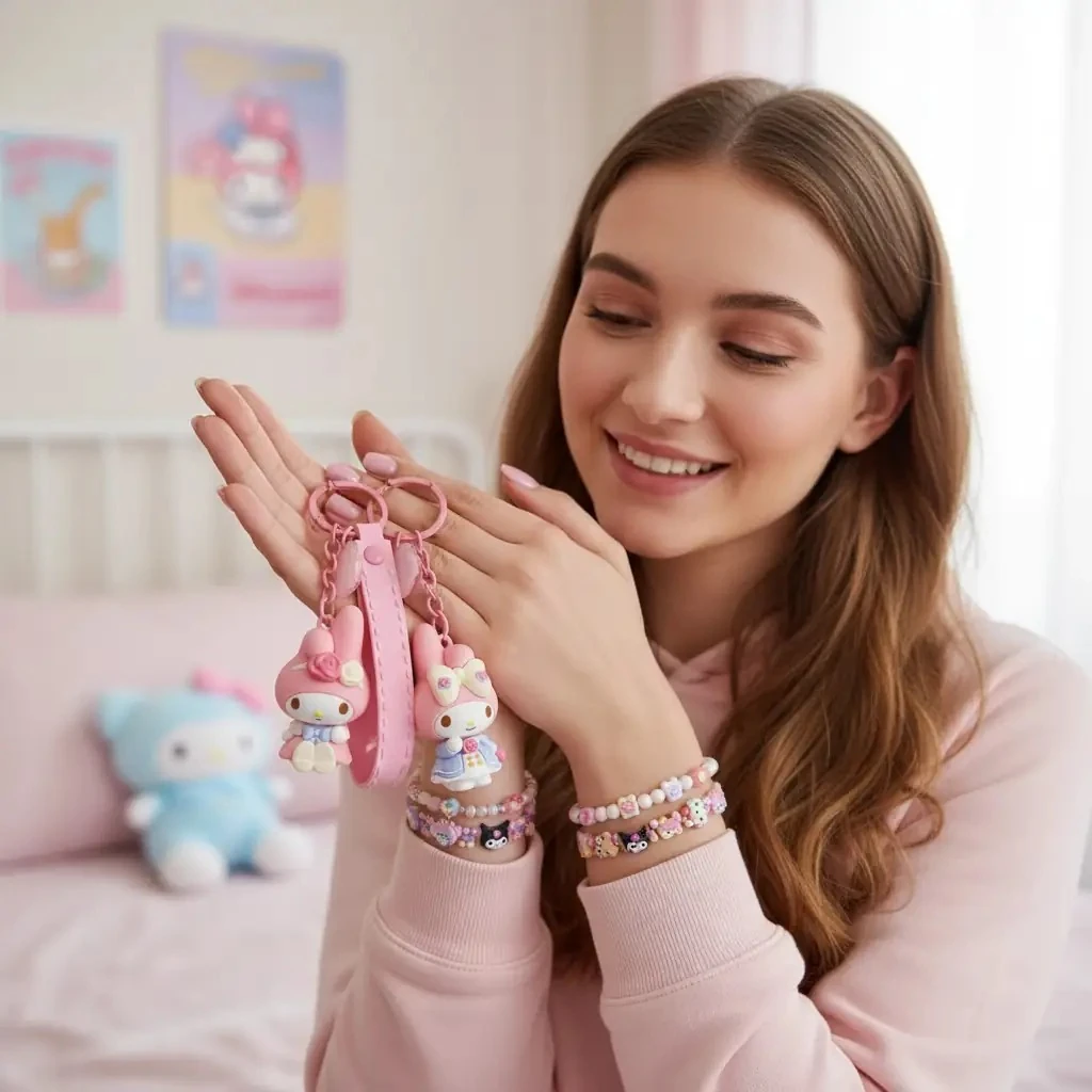 Sanrio Lisanslı Rose Earl Anahtarlık- My Melody