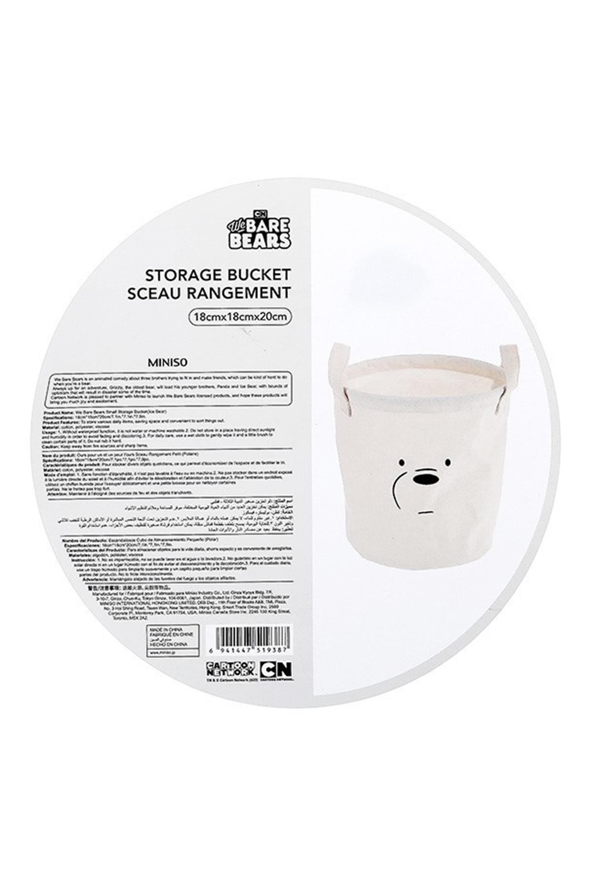 We Bare Bears Küçük Depolama Kovası -Ice Bear 20Cm