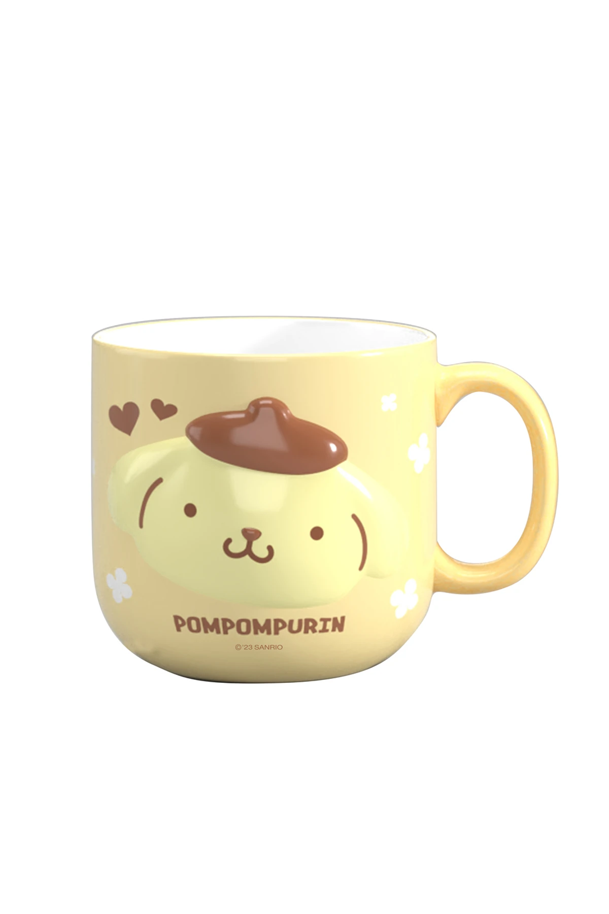 Sanrio Lisanslı Pompompurin Seramik Kupa – Kabartmalı Tasarım