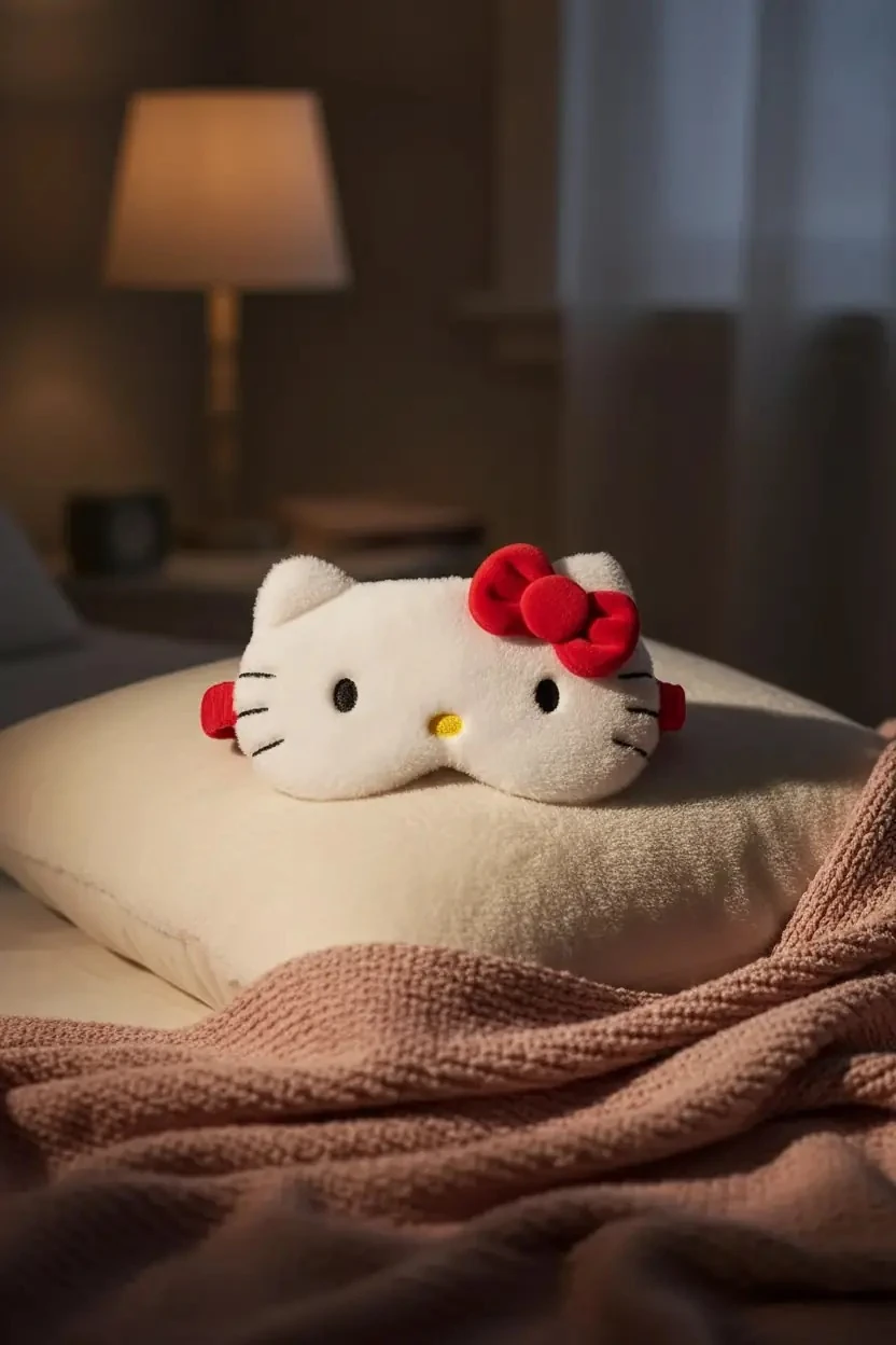 Hello Kitty Lisanslı Elma Koleksiyonu Peluş Uyku Gözlüğü