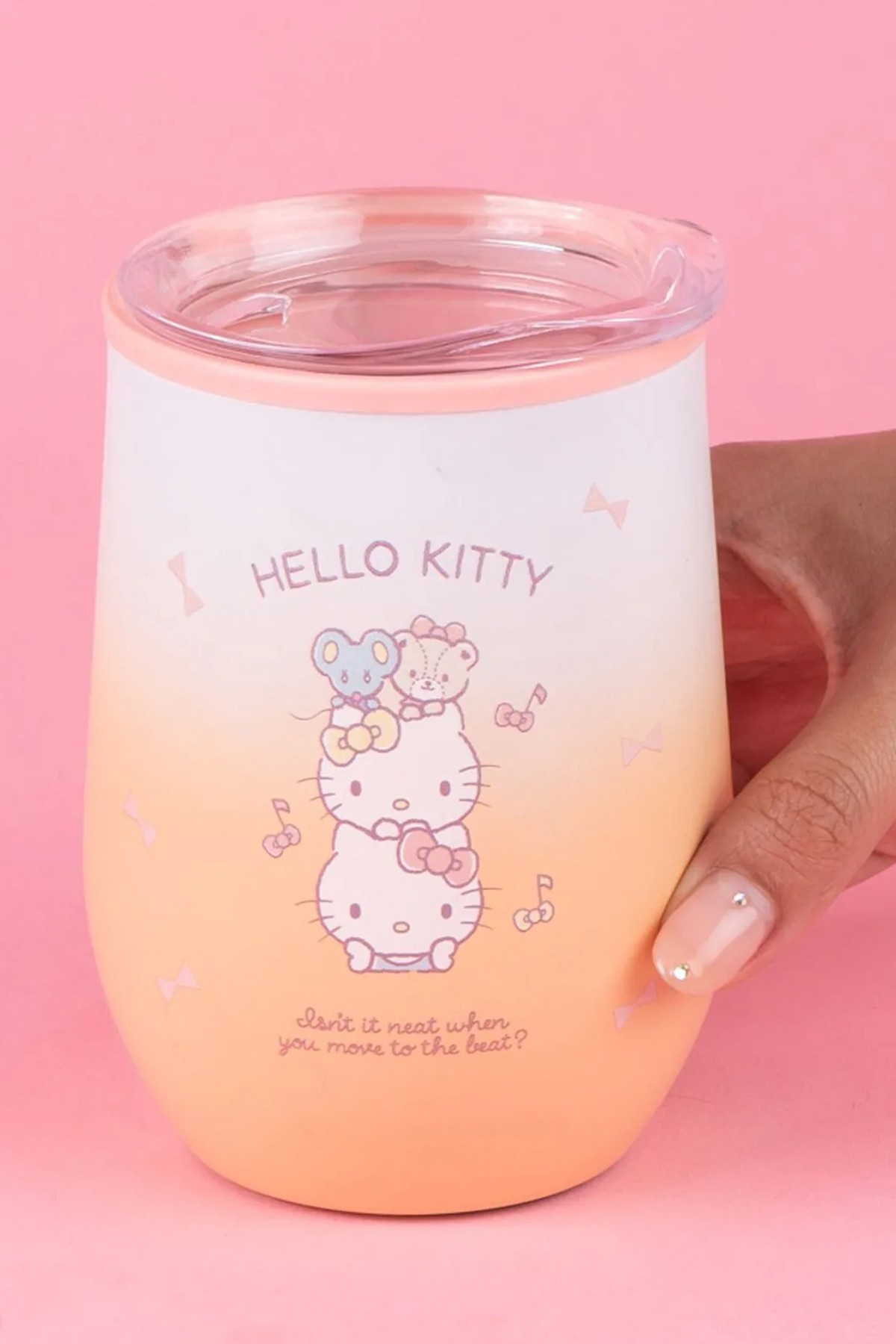 Sanrio Lisanslı Kapaklı Termos Bardak (360ml) - Hello Kitty