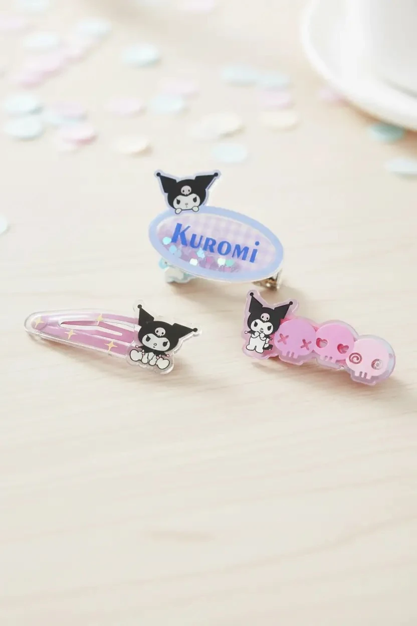 Hello Kitty Lisanslı Saç Tokası (3 Adet) – Renkli Figürlü & Pratik Sabitleyici