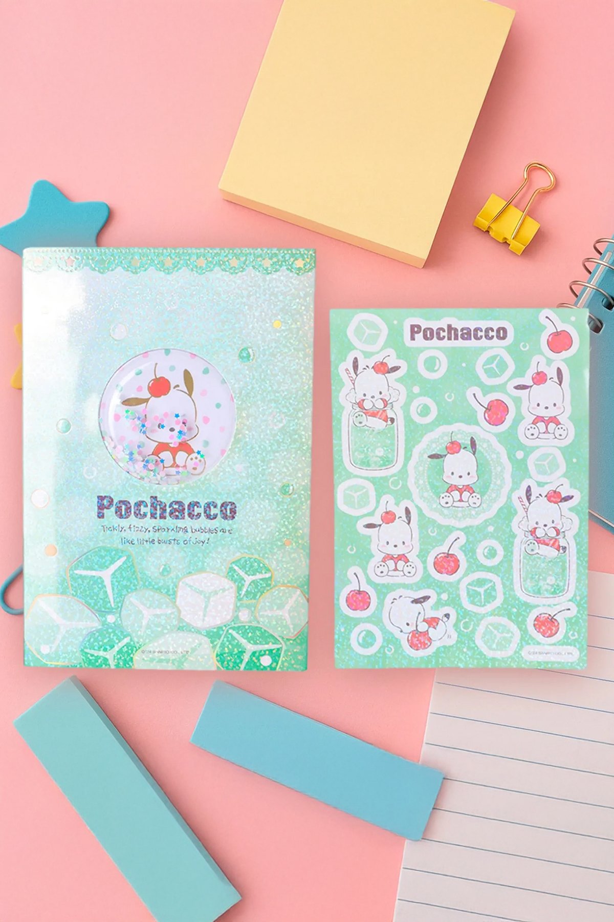 Sanrio Lisanslı Renkli Yaz Serisi Sert Kapak Sallantılı Not Defteri