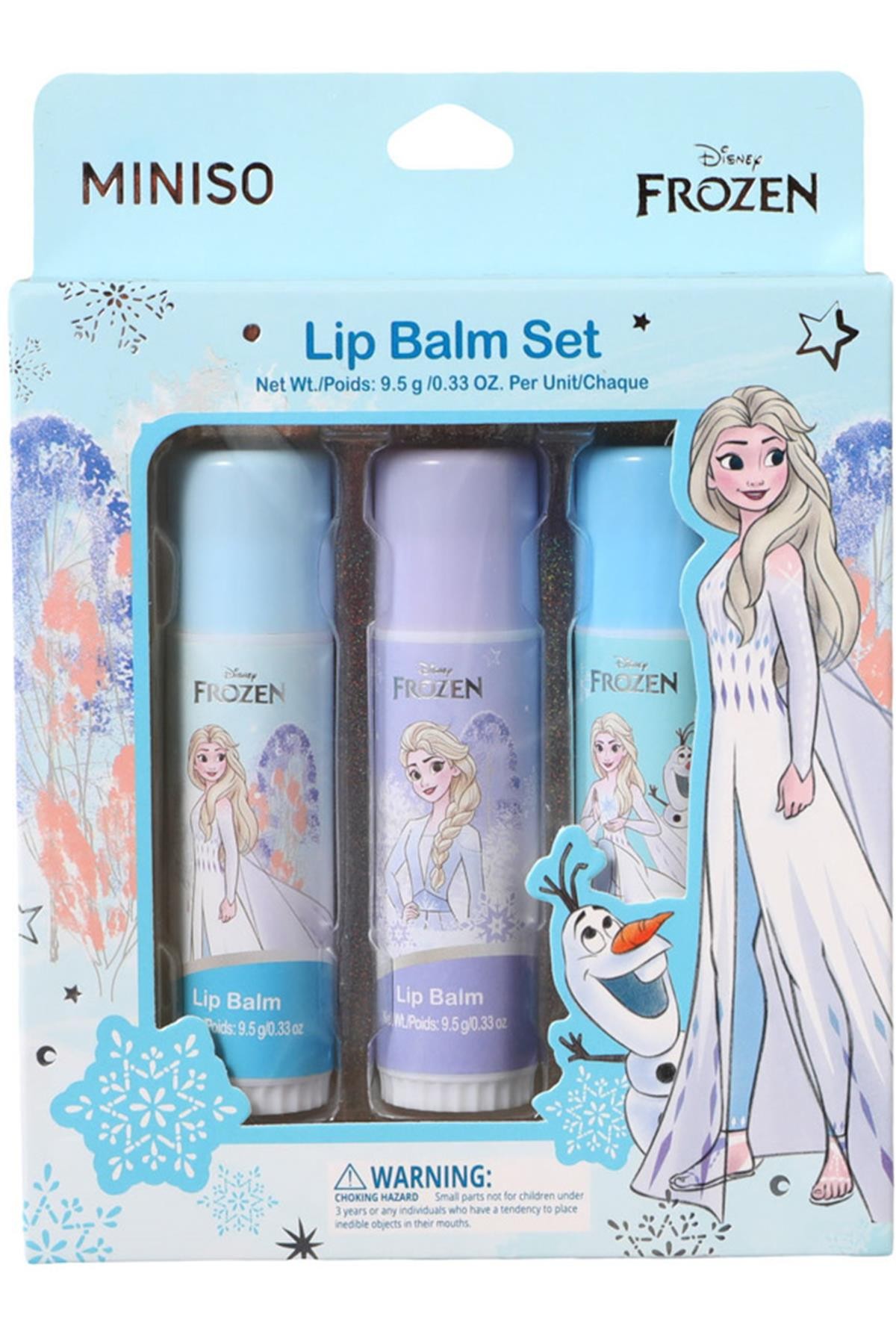 Disney Frozen Lisanslı Lip Balm Seti (3 adet) - Mavi