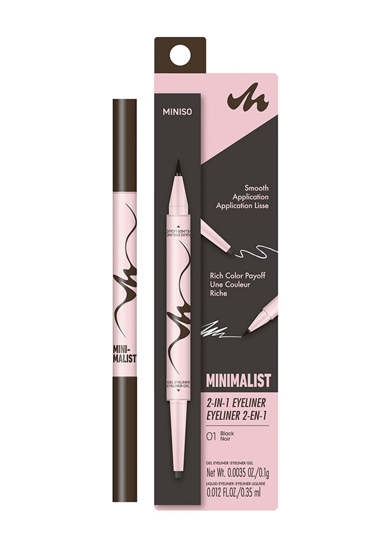 Minimalist Serisi Çift Taraflı Eyeliner (01 Siyah)