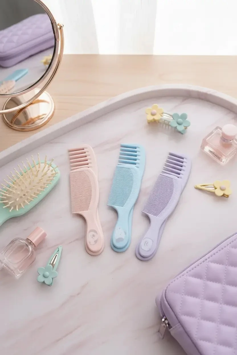 Miniso Lisanslı Hayvan Serisi Saç Tarağı Seti 2’li – Geniş ve İnce Dişli 19,5 Cm