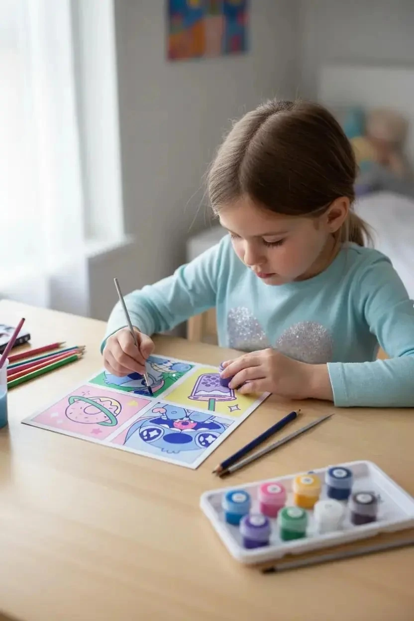 Disney Lisanslı Stitch Parti Serisi Numaralı Yağlı Boya Seti 20 Cm – Hobi