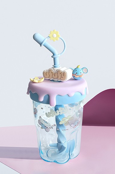 Disney Lisanslı Ufufy Serisi Karıştırmalı Pipetli Bardak