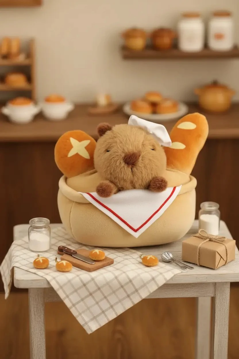 Miniso Lisanslı Pişirme Serisi Mimi Bara Baget Peluş Oyuncak 18 Cm – Yumuşacık