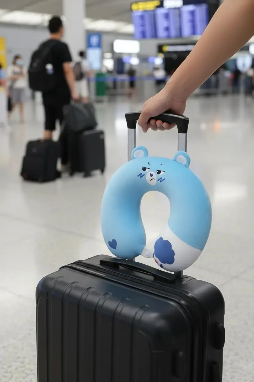 Care Bears Lisanslı Hafızalı Sünger Boyun ve Seyahat Yastığı – Mavi