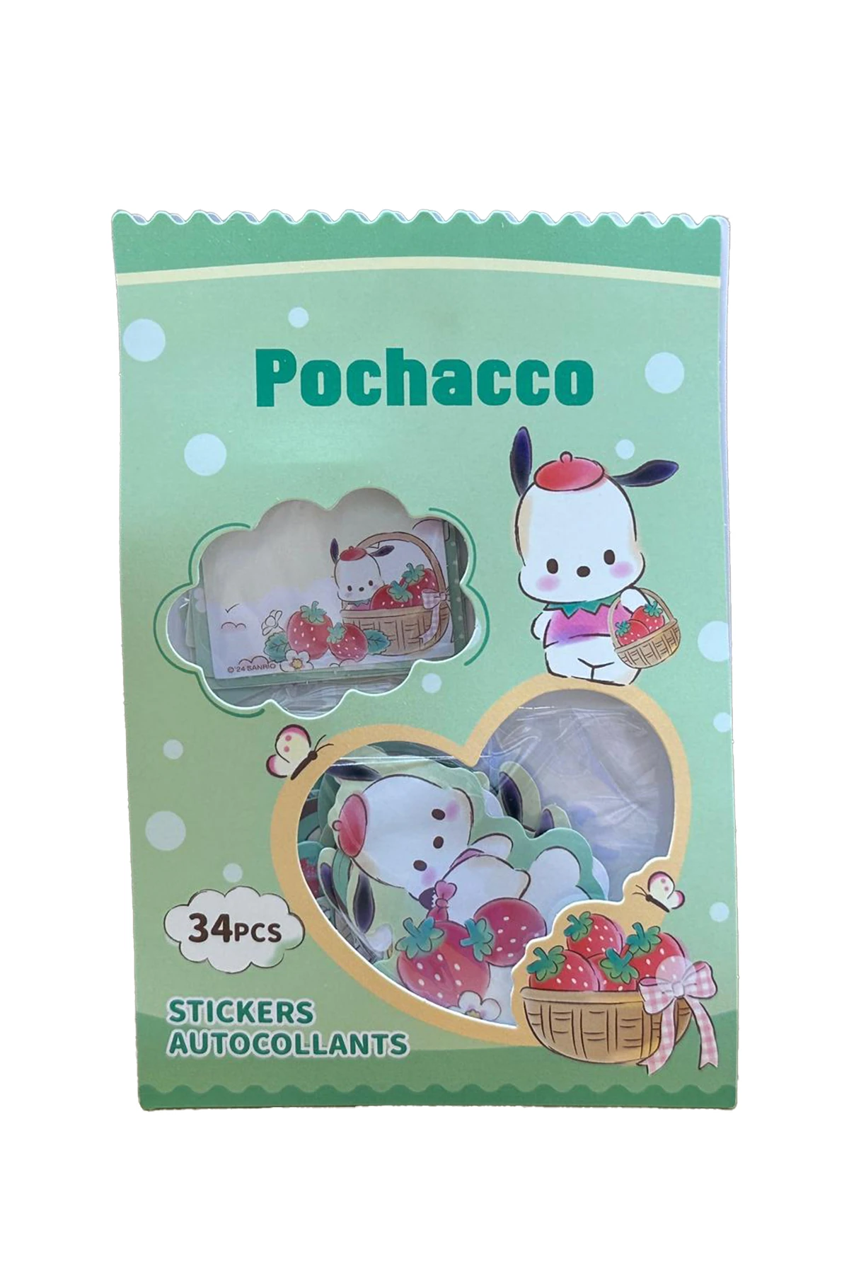 Sanrio Lisanslı Çilek Koleksiyonu İki Sıralı Sticker