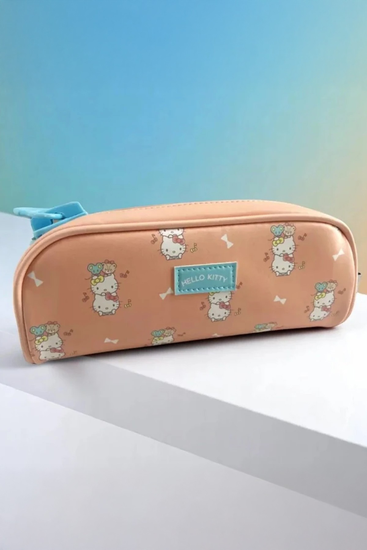 Sanrio Lisanslı Büyük Fermuarlı Kırtasiye Çantası (Hello Kitty)