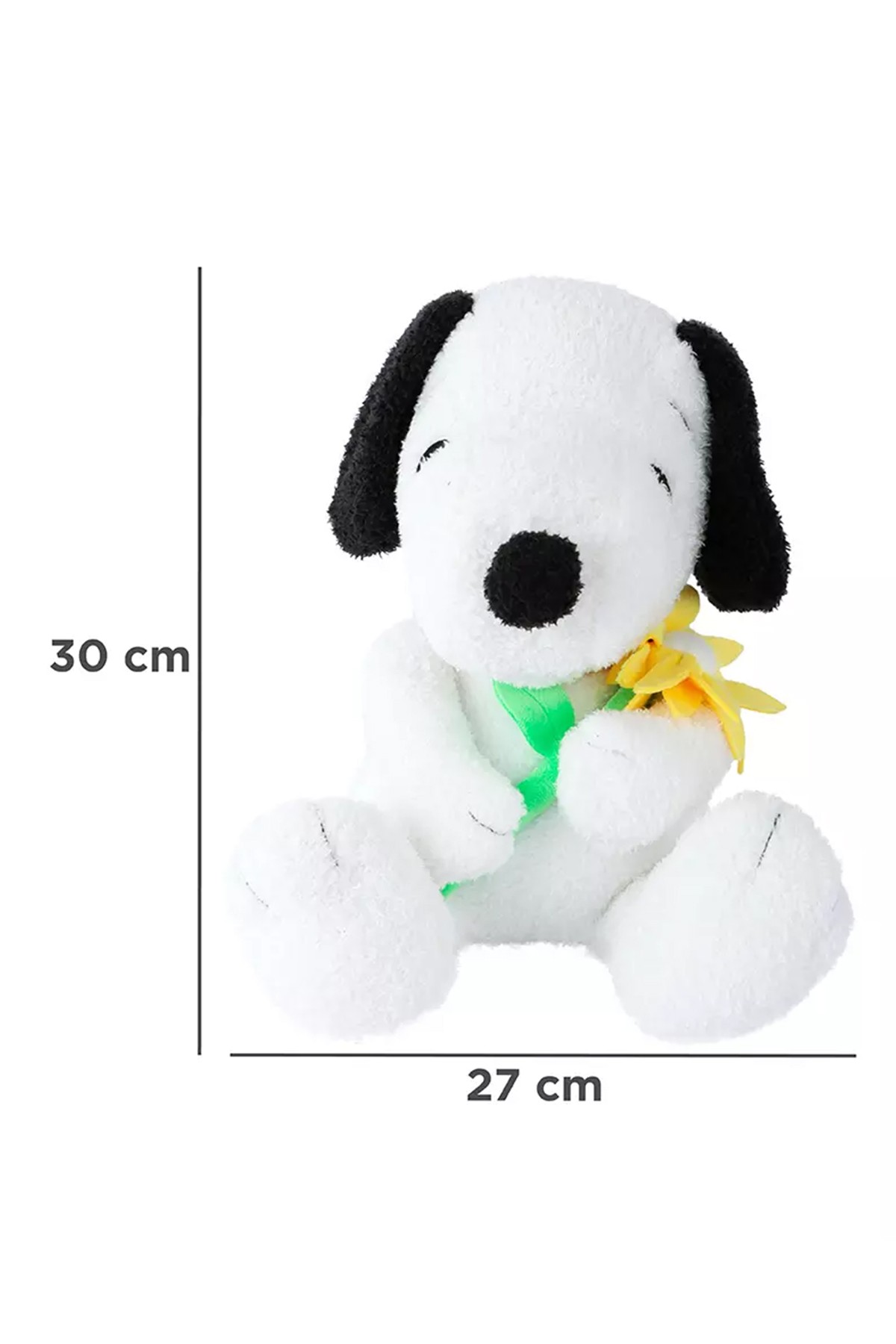 Snoopy Lisanslı Çiçekli Peluş Oyuncak (30cm) (Outlet)