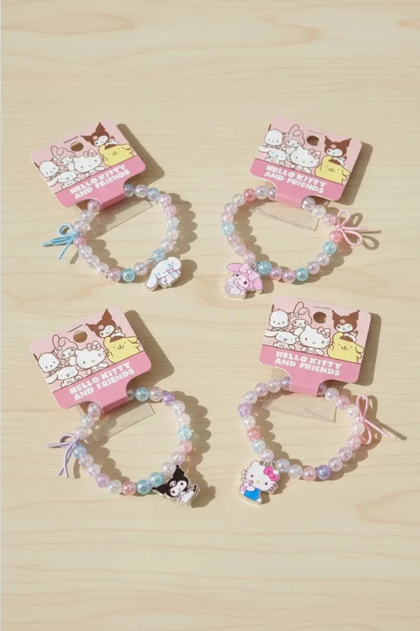 Sanrio Lisanslı Hello Kitty ve Arkadaşları Serisi Boncuklu Toka