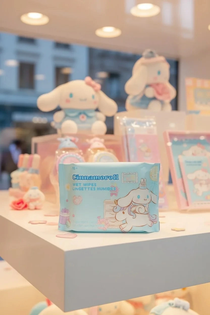 Sanrio Lisanslı Cinnamoroll Islak Mendil (20 Mendil)