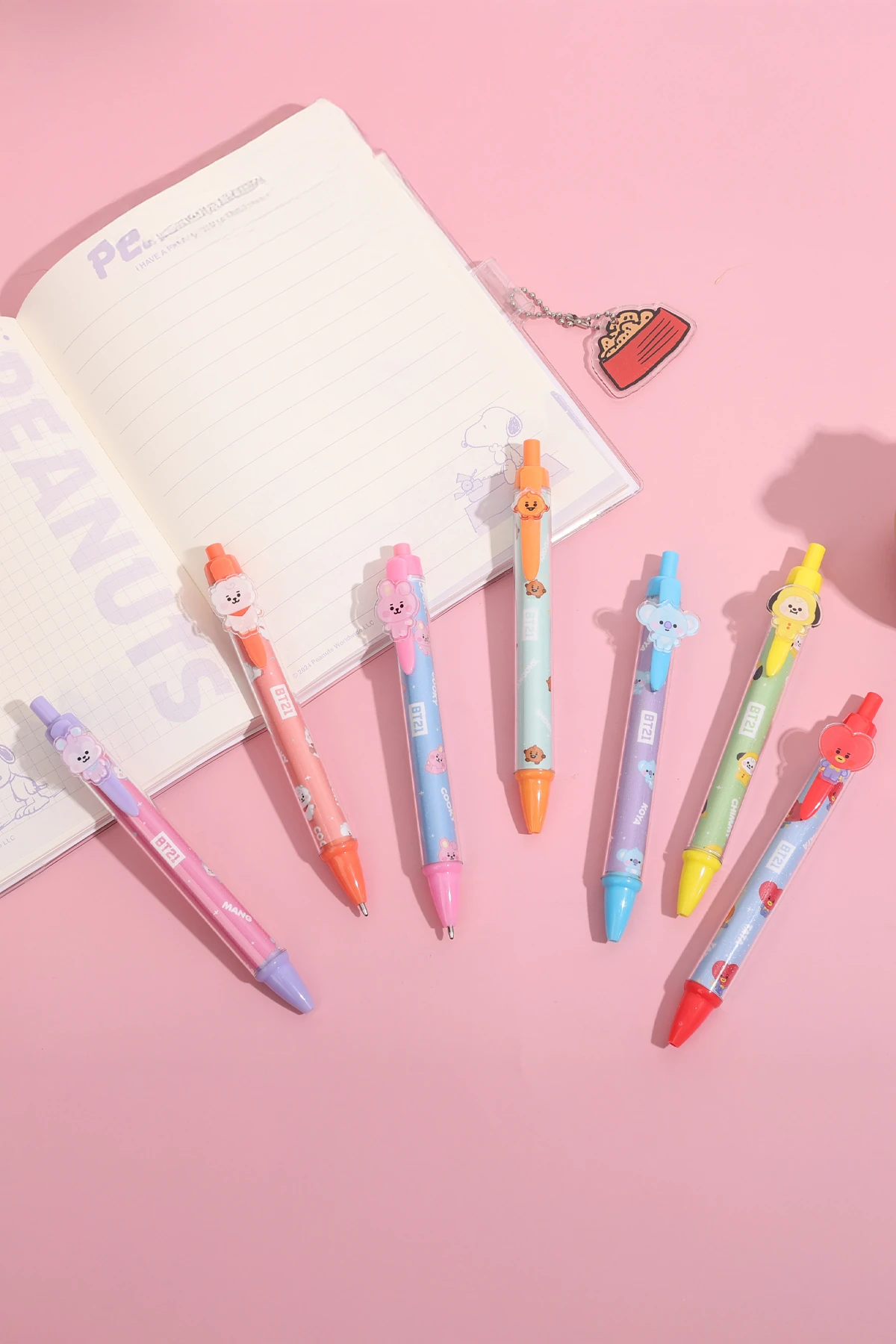 BT21 Lisanslı Figürlü Tükenmez Kalem (1.0 mm, Siyah)