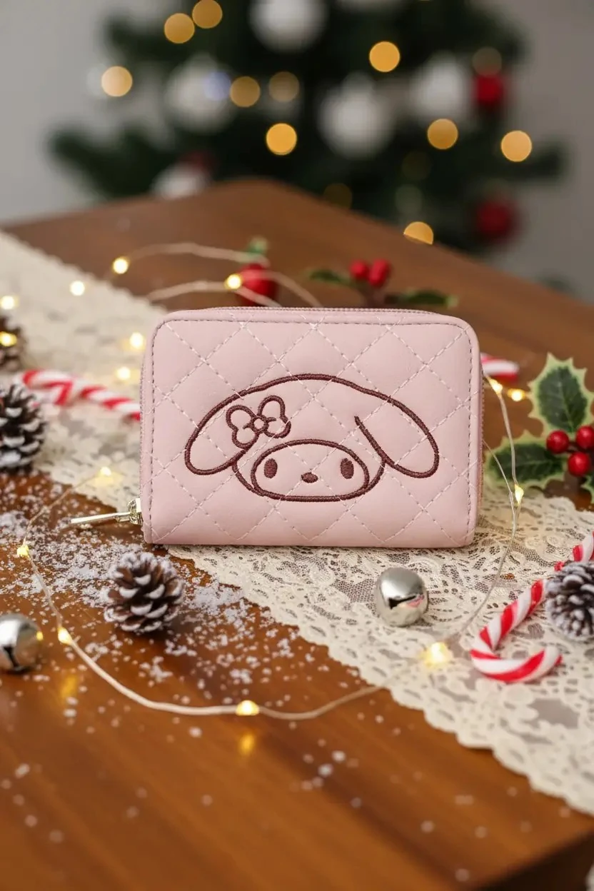 Sanrio Lisanslı My Melody Sevimli Fermuarlı Kartlık Cüzdan