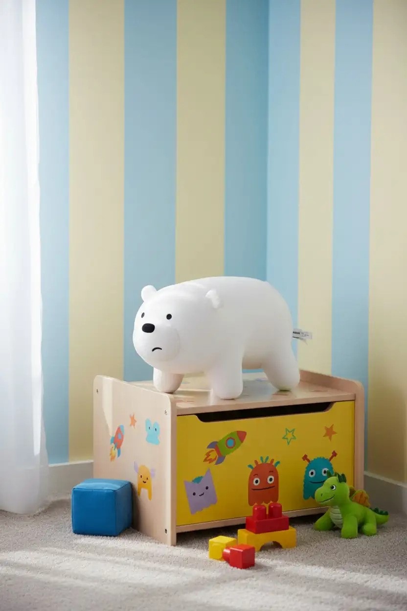We Bare Bears Lisanslı Peluş Oyuncak - Kutup Ayısı 38Cm (Outlet)