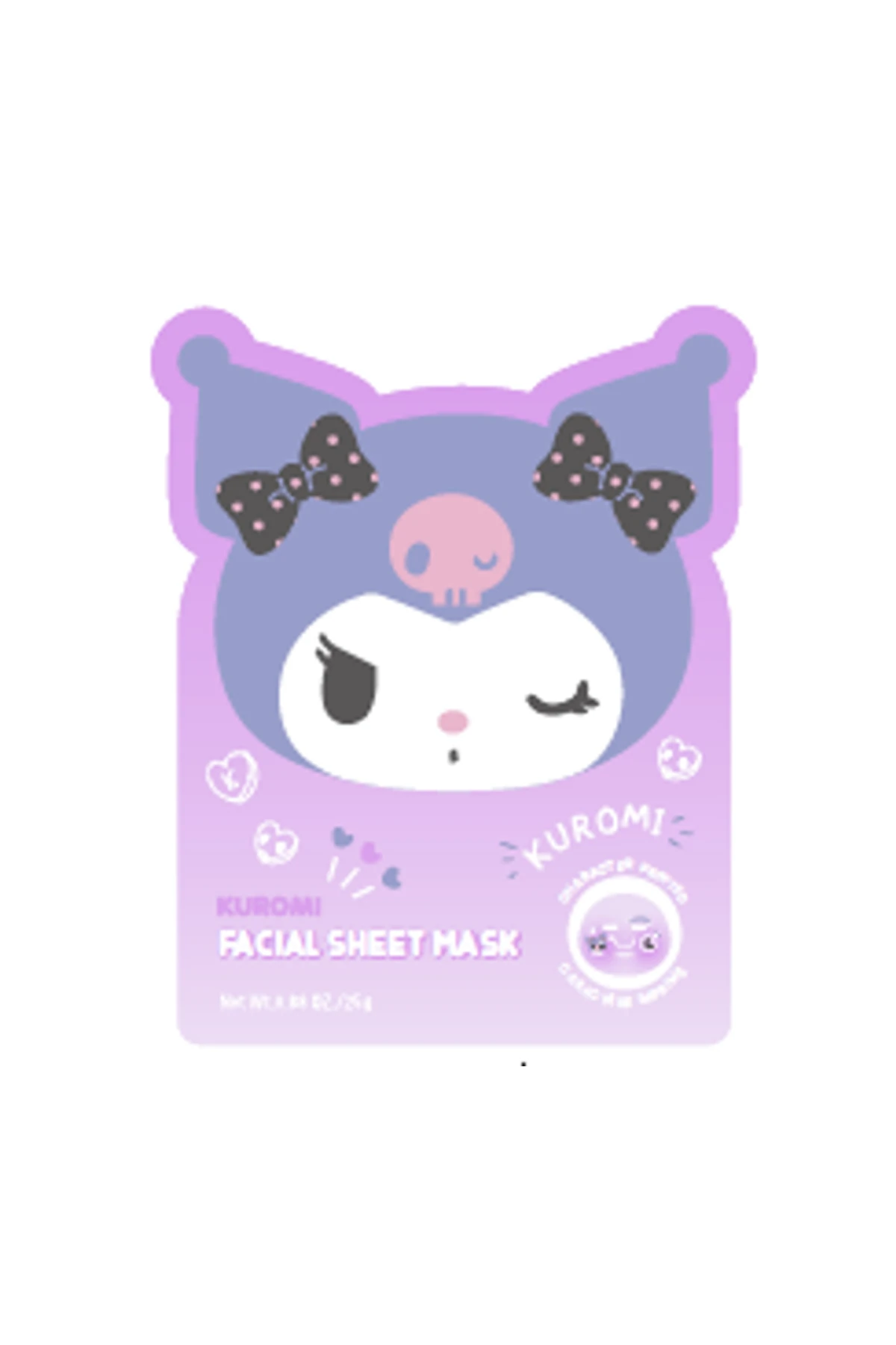 Sanrio Lisanslı Kuromi Baskılı Kağıt Yüz Maskesi