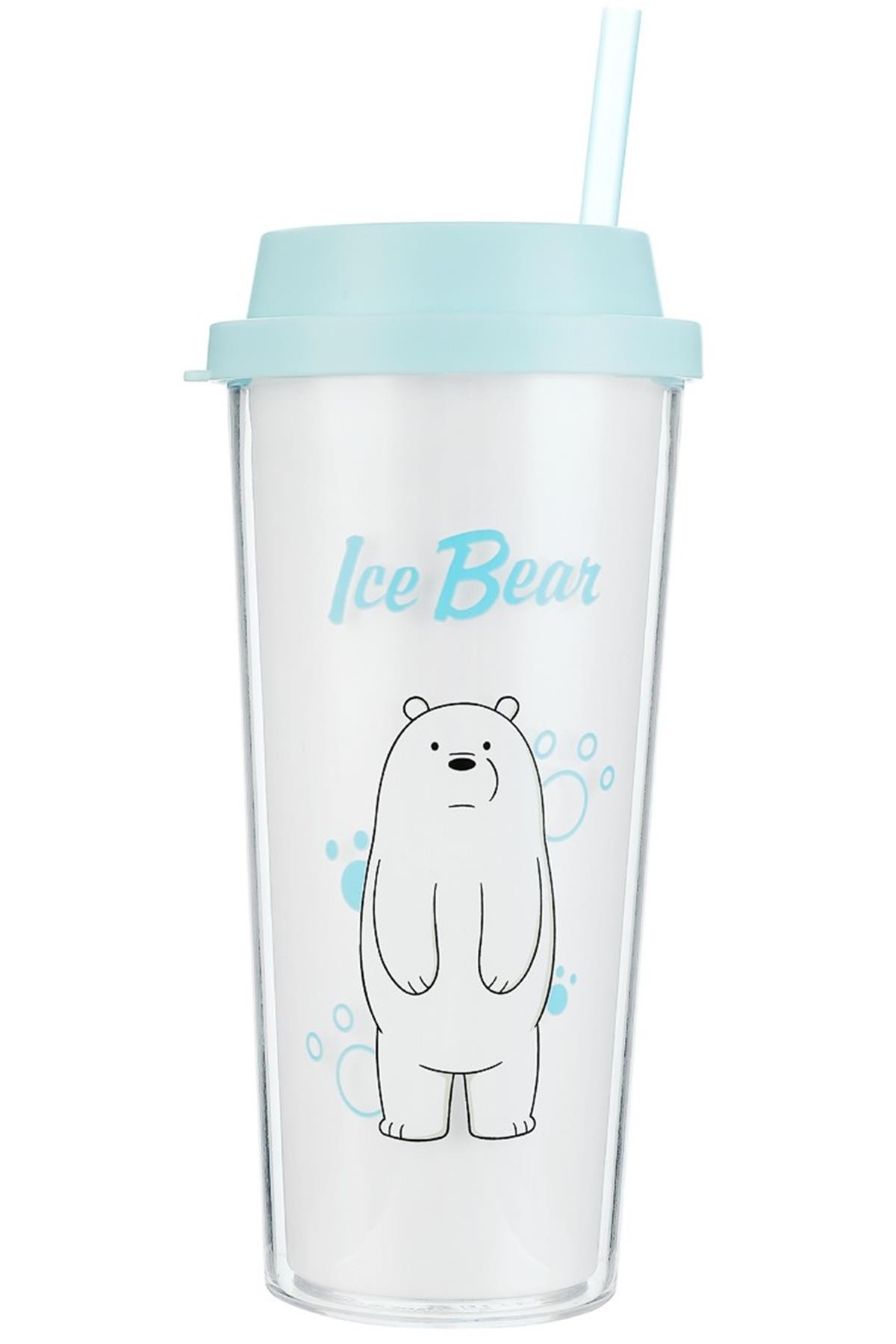 We Bare Bears Lisanslı Kutup Ayısı Pipetli Şişe 550Ml