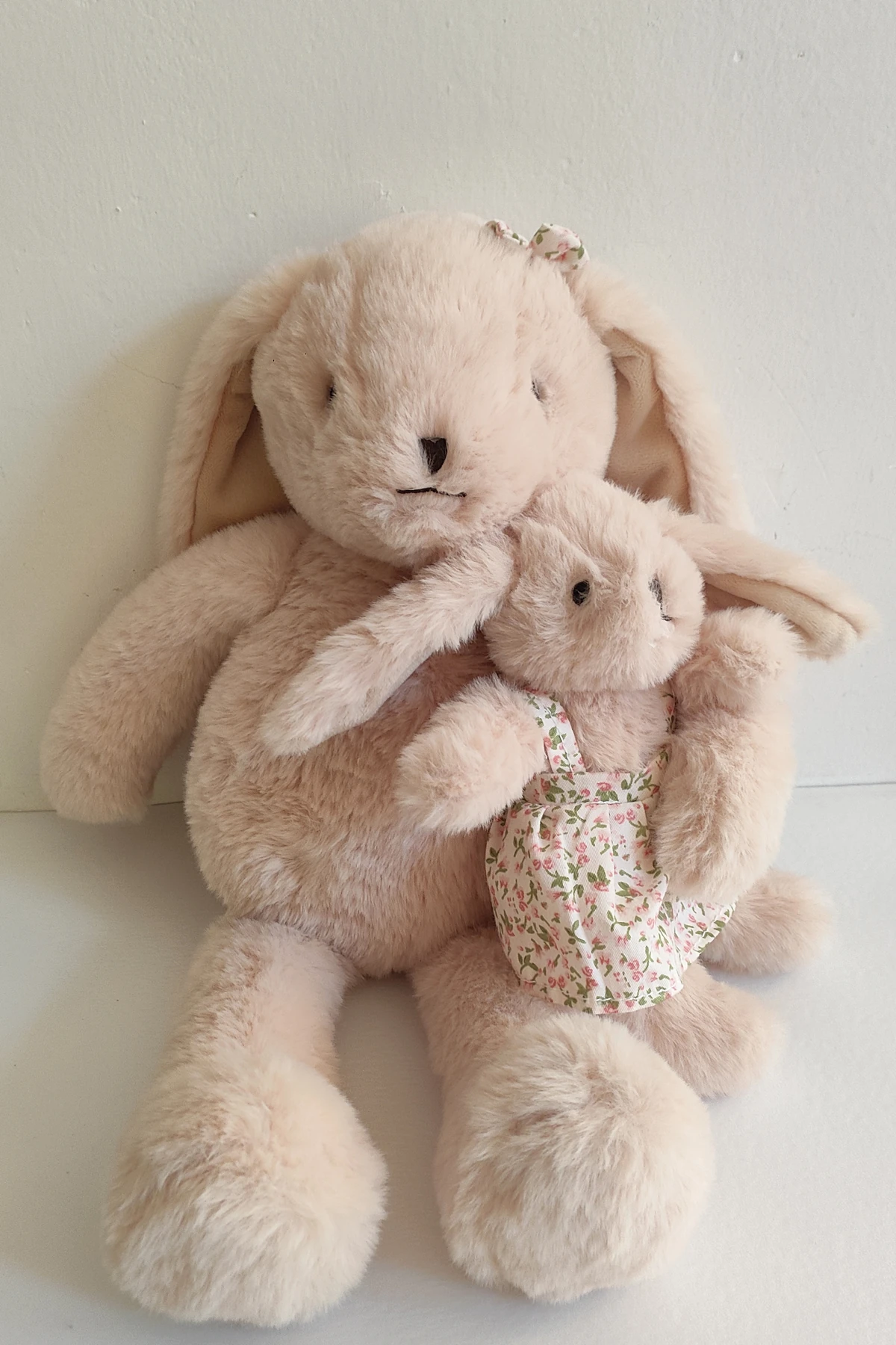 40 Cm Ebeveyn-Çocuk Tavşan Peluş Oyuncak (Kahverengi)