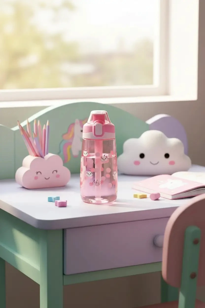 Disney Marie Lisanslı Silikon Tutacaklı Tritan Şişe 500ml - Sızdırmaz Kapaklı Matara