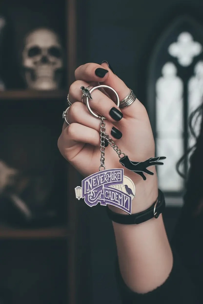 Wednesday Lisanslı Nevermore Anahtarlık