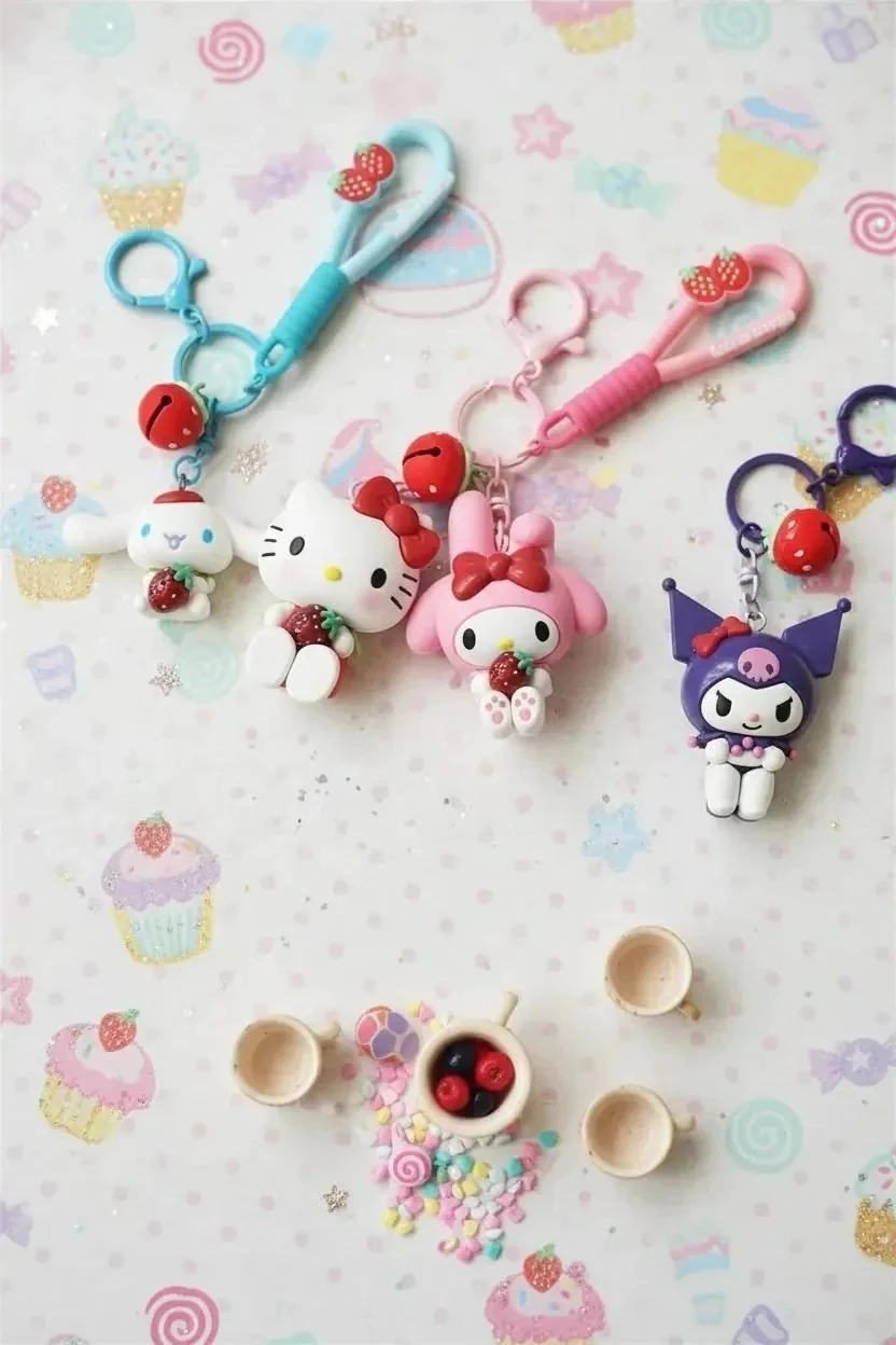 Sanrio Lisanslı Çilek Serisi PVC Anahtarlık
