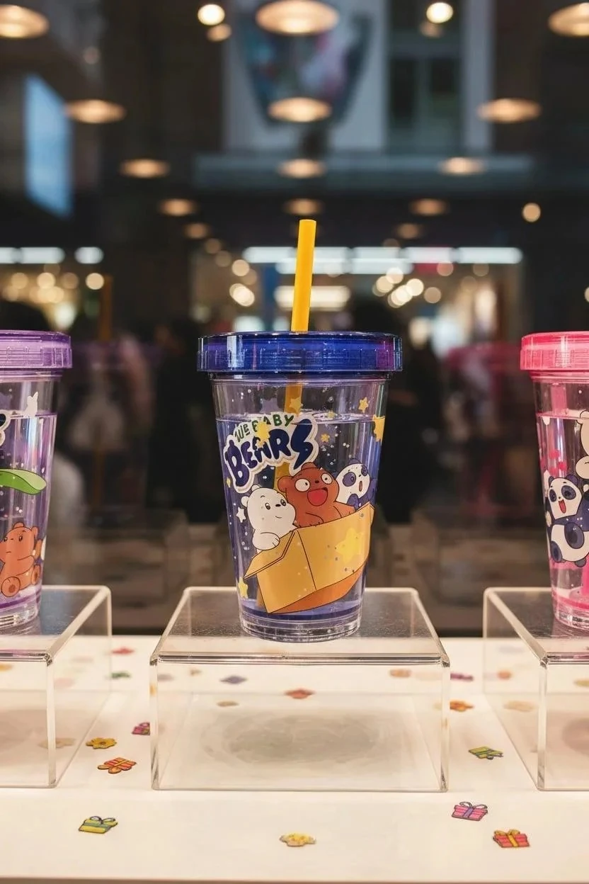 We Baby Bears Lisanslı Pipetli Sulu Plastik Şişe (320Ml)