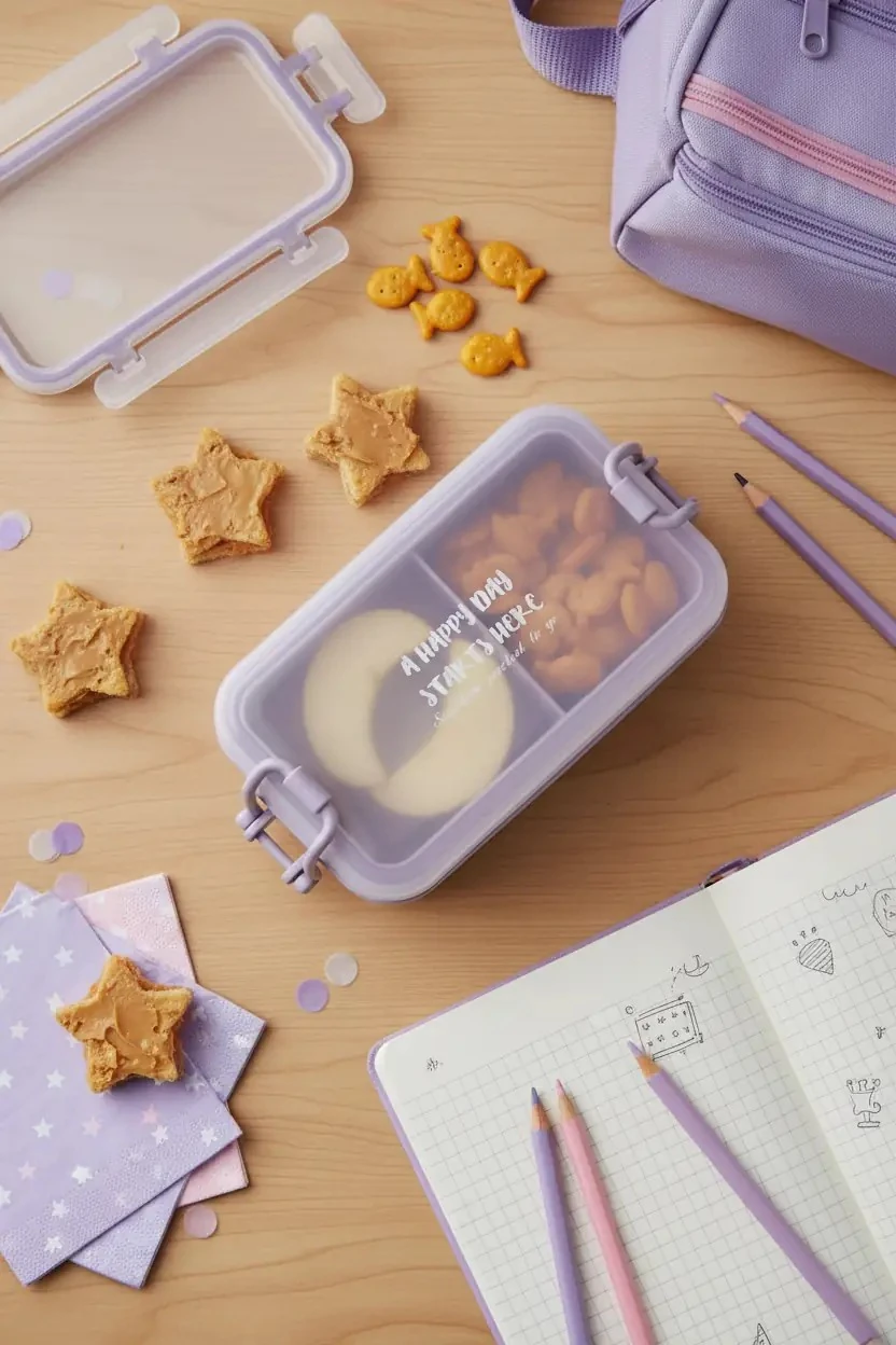 Miniso Lisanslı Macaron Öğle Yemeği Kutusu Mor 500 Ml – Ayırıcılı