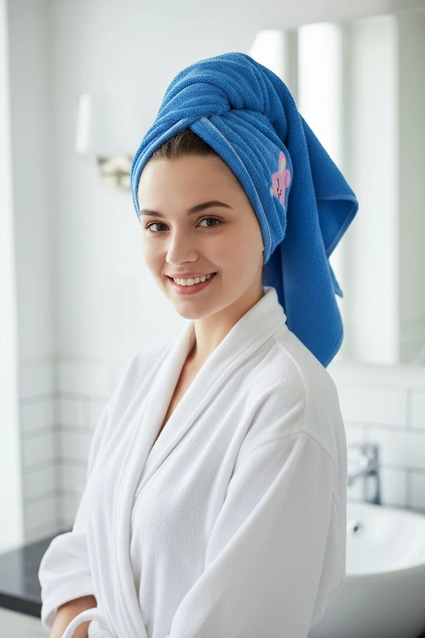 BT21 Lisanslı Saç Kurutma Havlusu (COOKY)