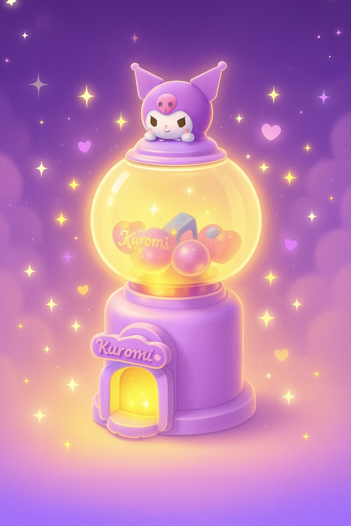 Sanrio Lisanslı Fanus Gece Lambası - Kuromi