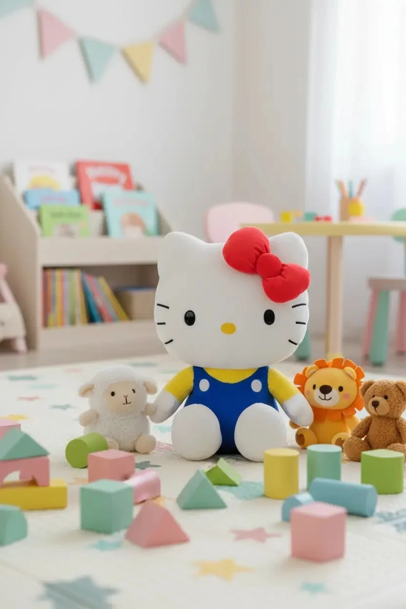 Sanrio Lisanslı Hello Kitty Peluş Oyuncak 40 Cm – Oturan Yumuşacık Sarılmalık