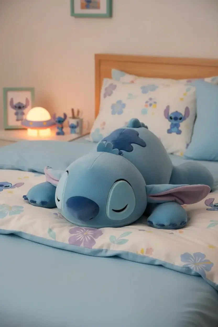 Disney Lisanslı Yatan  Peluş Oyuncak 46 cm- (Stitch)