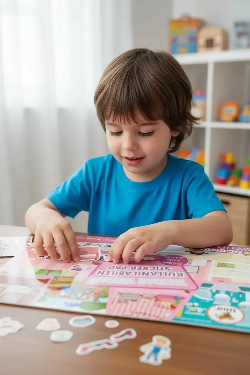 Lino Tekrar Kullanılabilen Sticker Pad – Günlük Hayat İle Eğlenceli Oyun