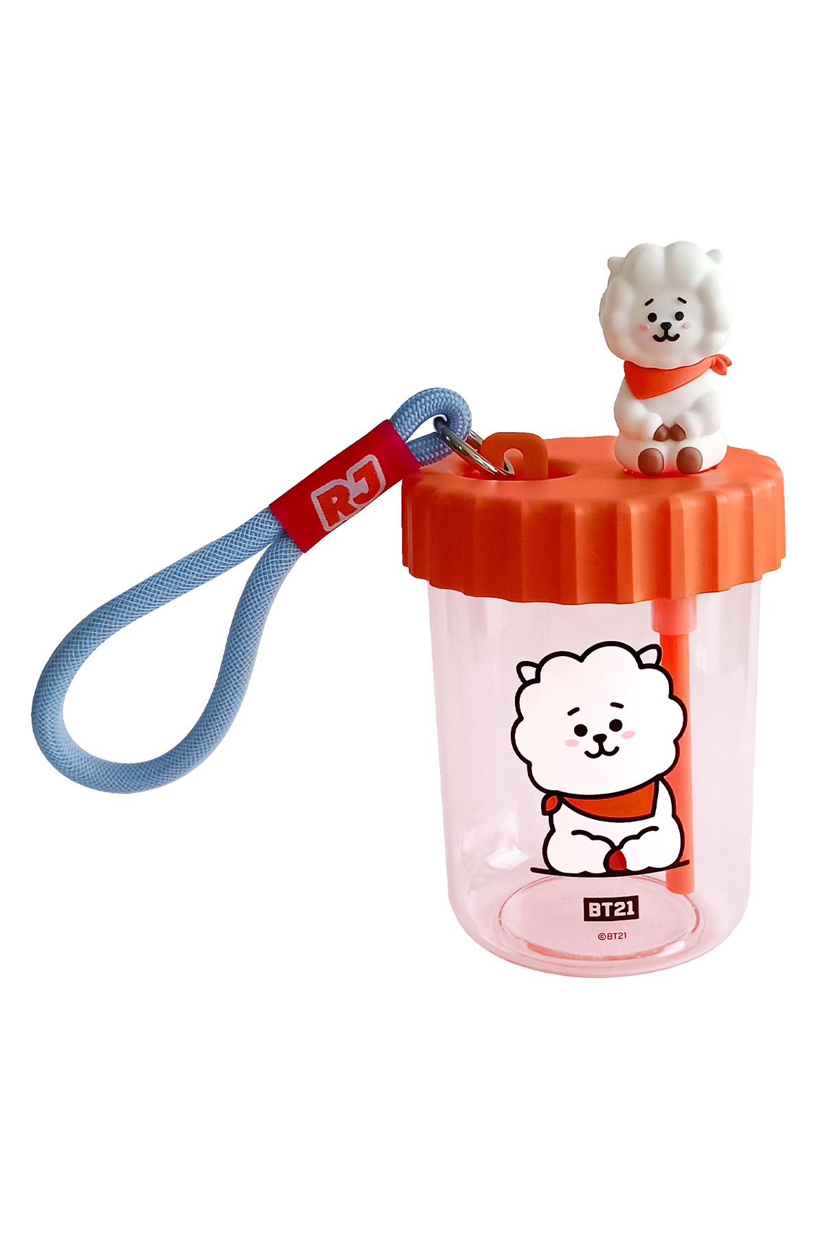 BT21 Lisanslı Süslemeli ve Askılı Plastik Şişe (520mL) - RJ