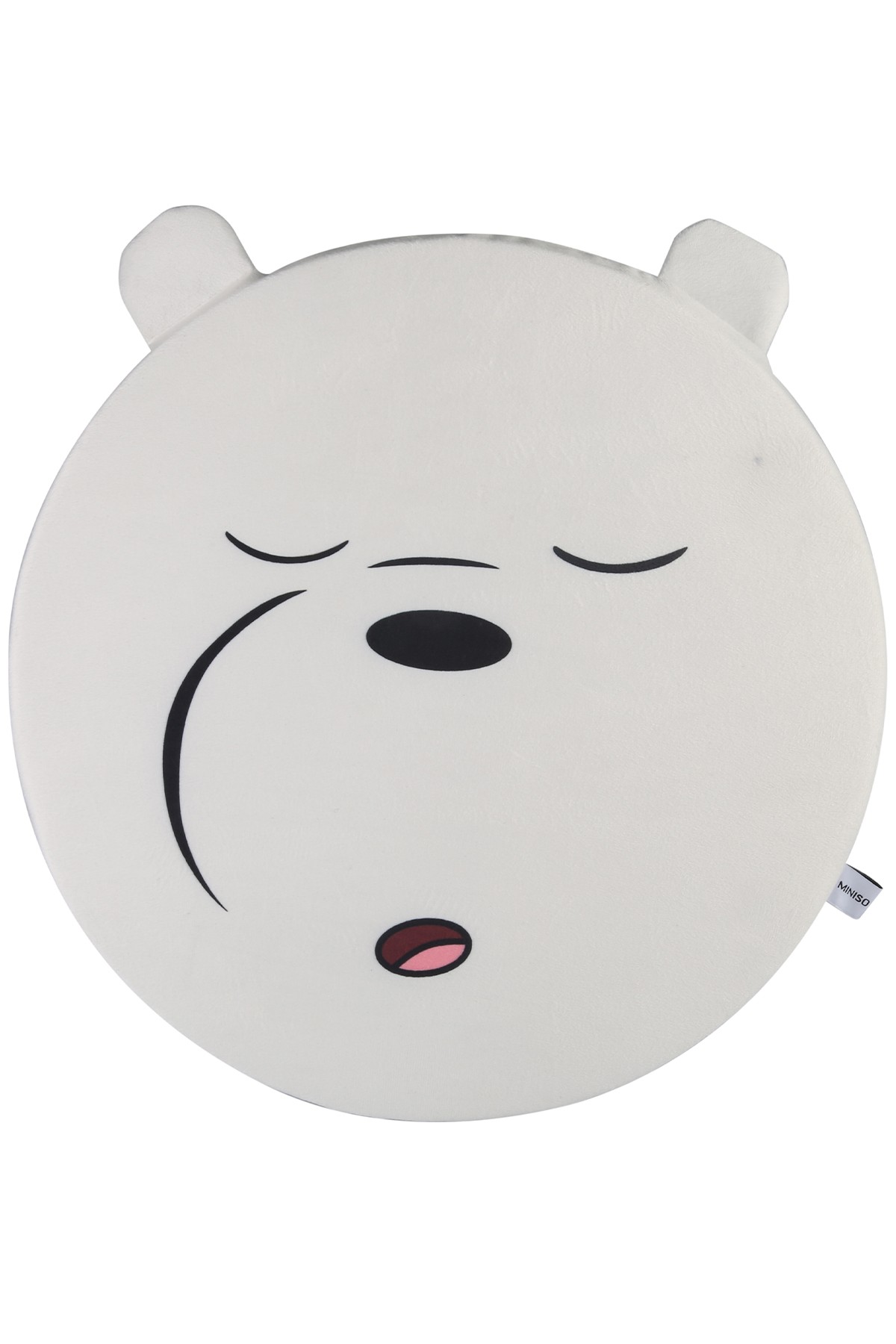 We Bare Bears Lisanslı Kalın Yuvarlak Yastık (5cm) - Kutup Ayısı